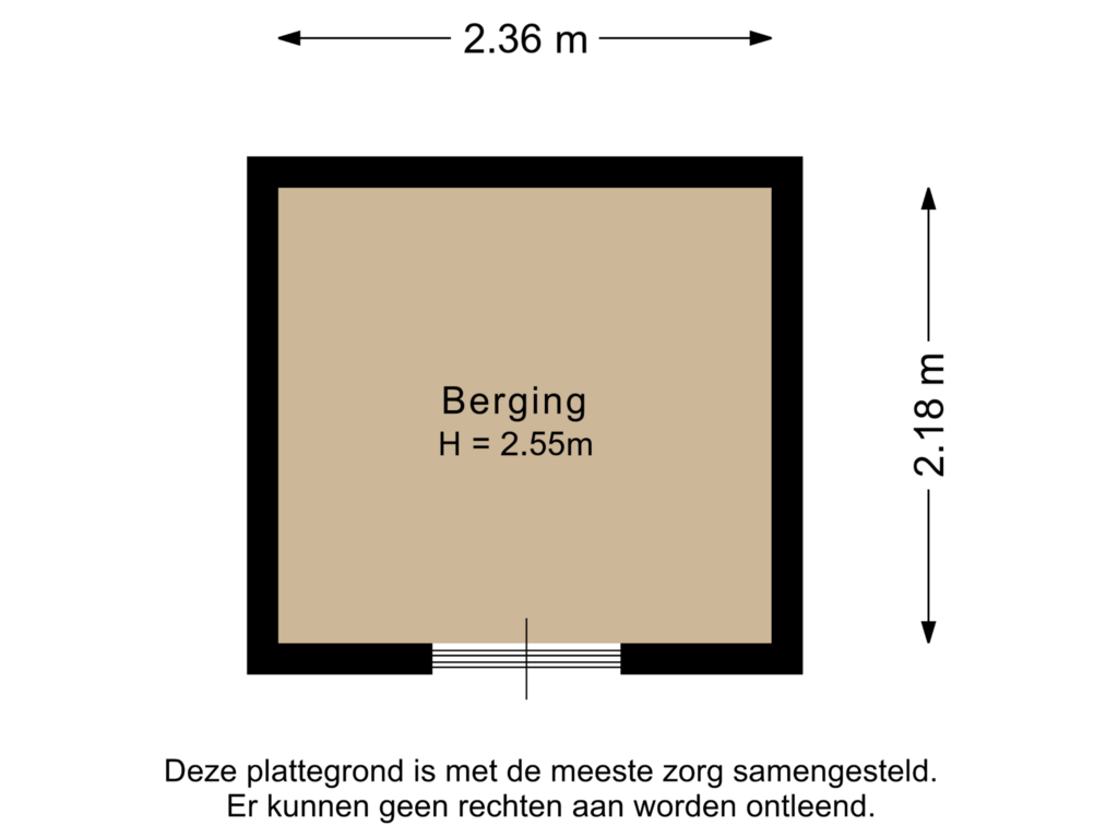 Bekijk plattegrond van Berging 2 van Guusje Nederhorststraat 25