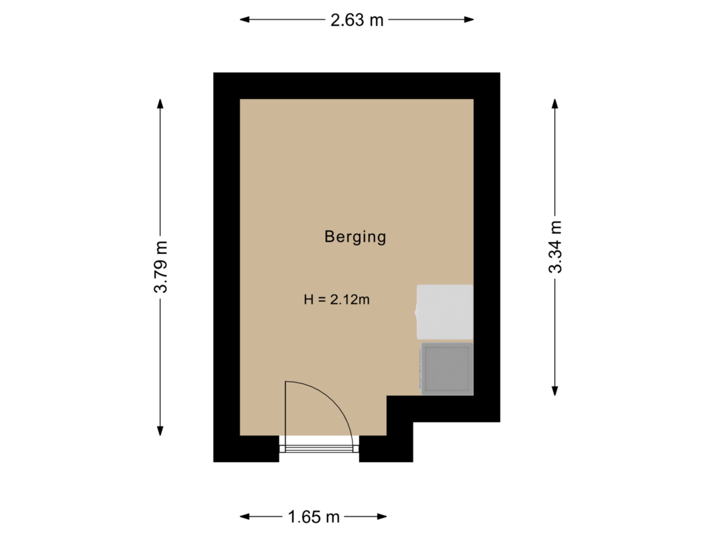 Bekijk plattegrond van Berging van Jan Campertplein 18