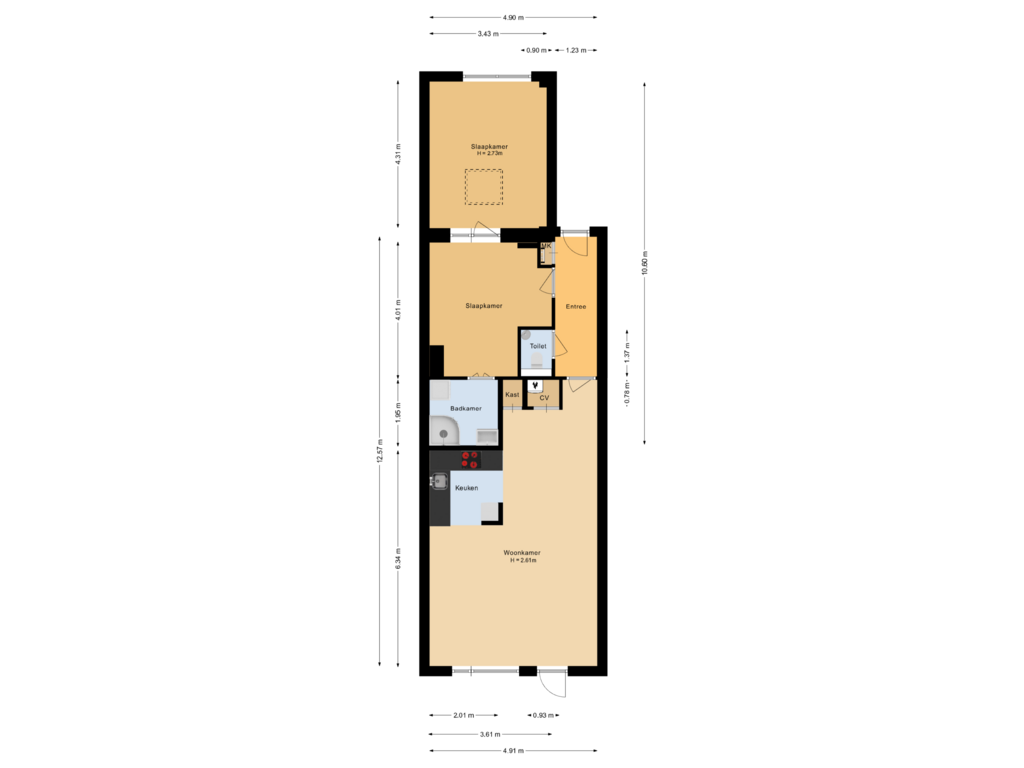 Bekijk plattegrond van Begane grond van Albert van Dalsumlaan 435