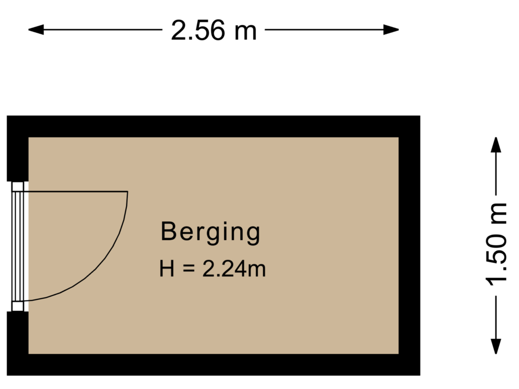 Bekijk plattegrond van Berging van Albert van Dalsumlaan 435