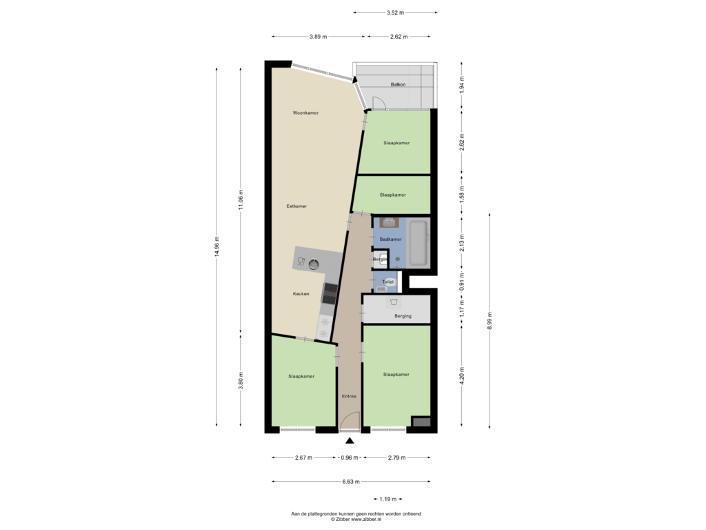 Bekijk plattegrond van Appartement van Eerste Oosterparkstraat 167