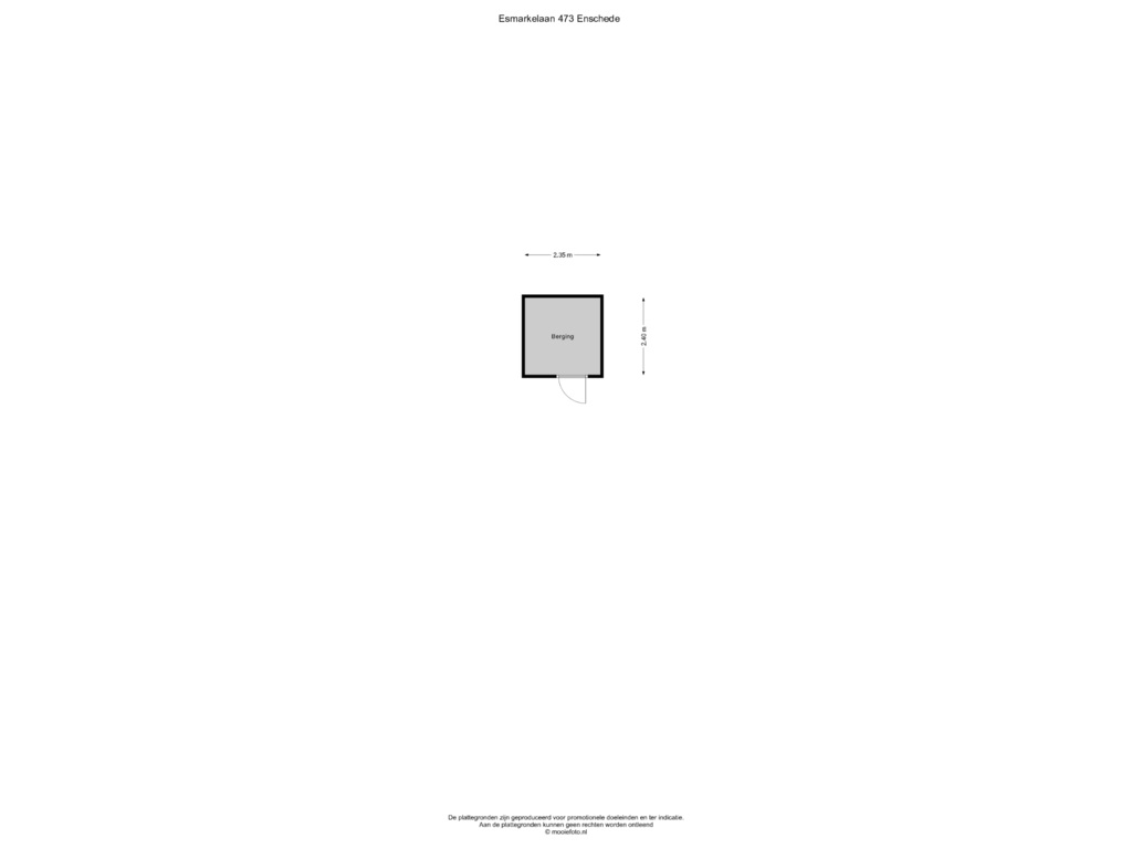 View floorplan of Berging of Esmarkelaan 473