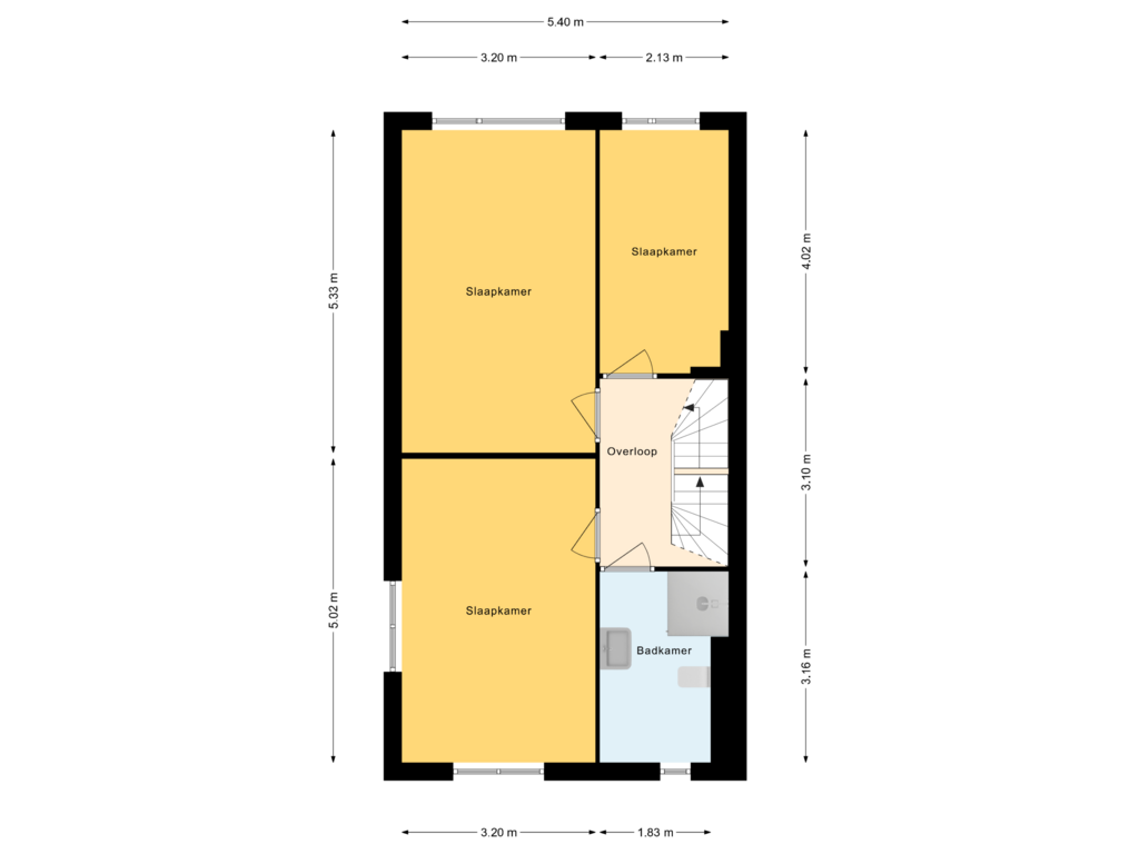 Bekijk plattegrond van 1e Verdieping van Levada 46