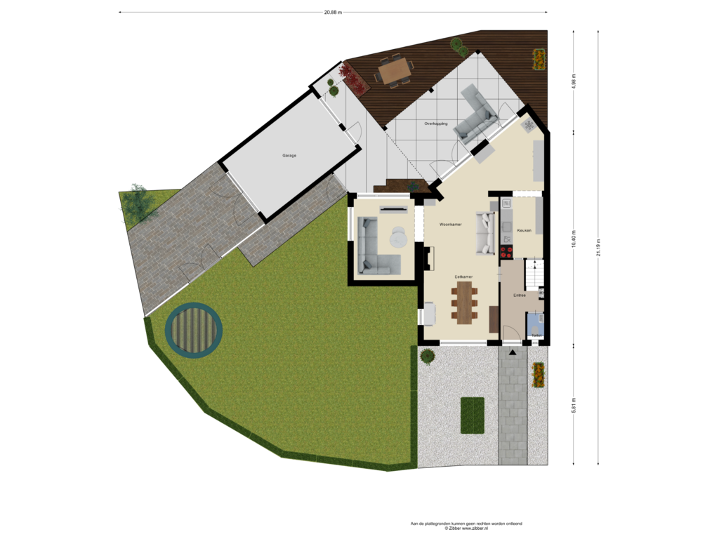 Bekijk plattegrond van Begane Grond-tuin van Meeuwenlaan 1