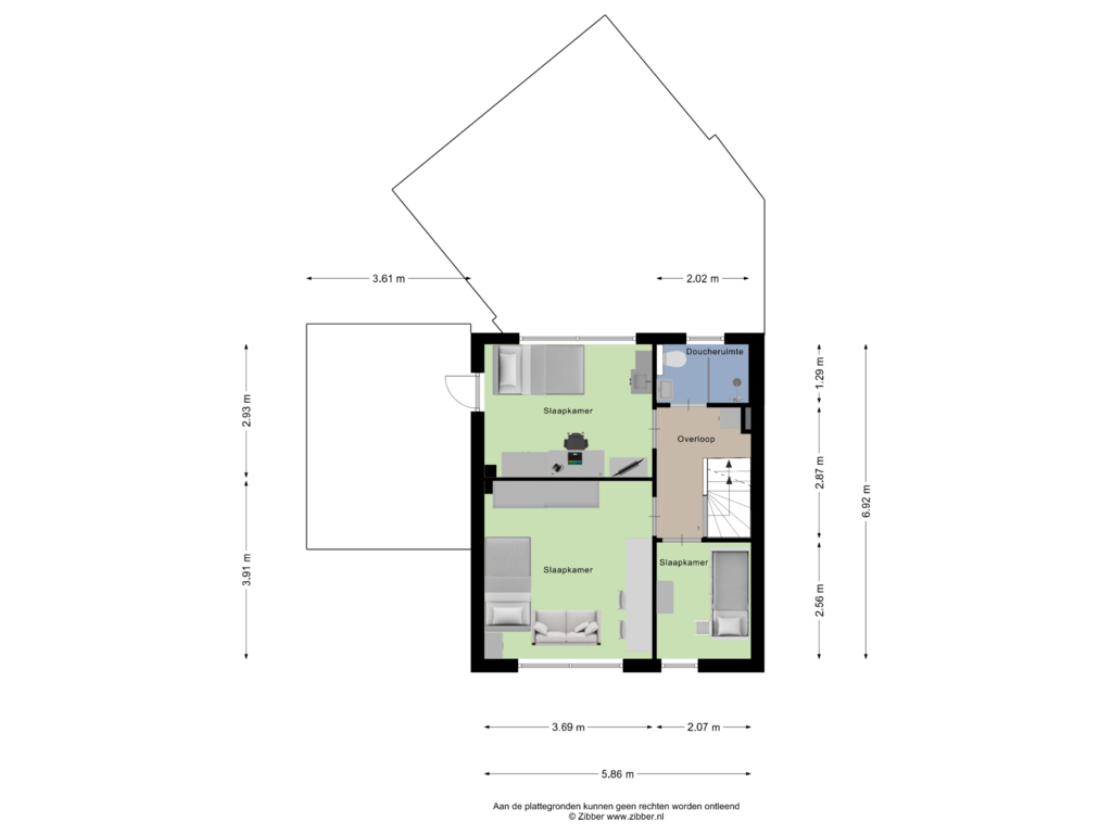 Bekijk plattegrond van Eerste verdieping van Meeuwenlaan 1