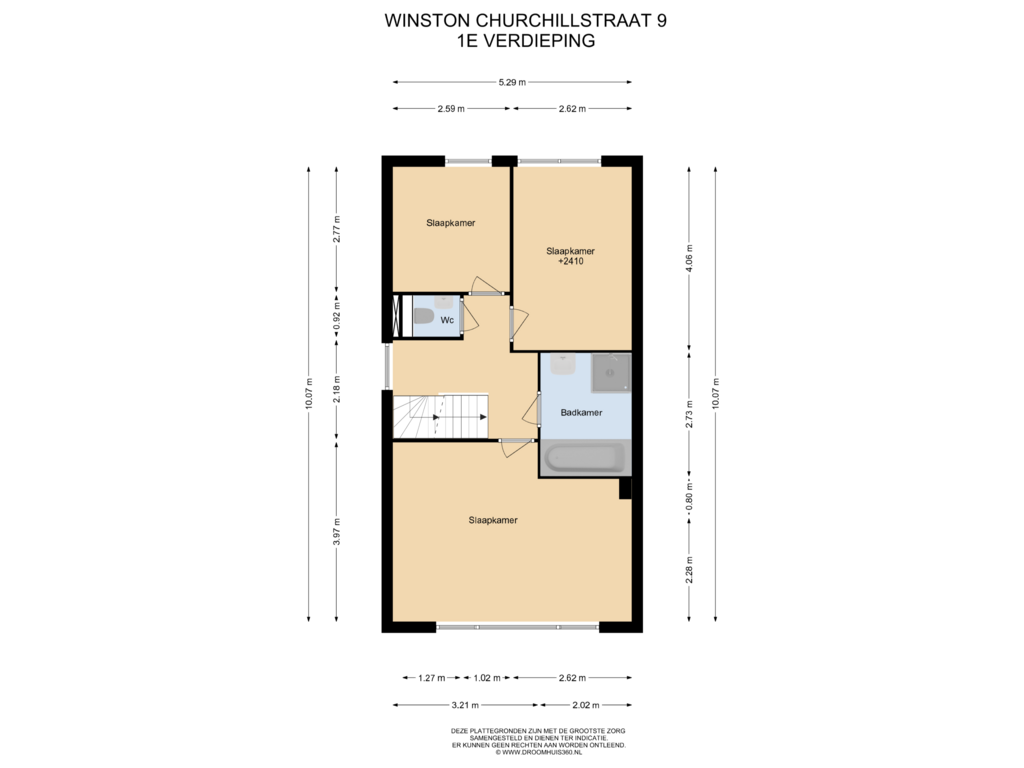 Bekijk plattegrond van 1E Verdieping van Winston Churchillstraat 9