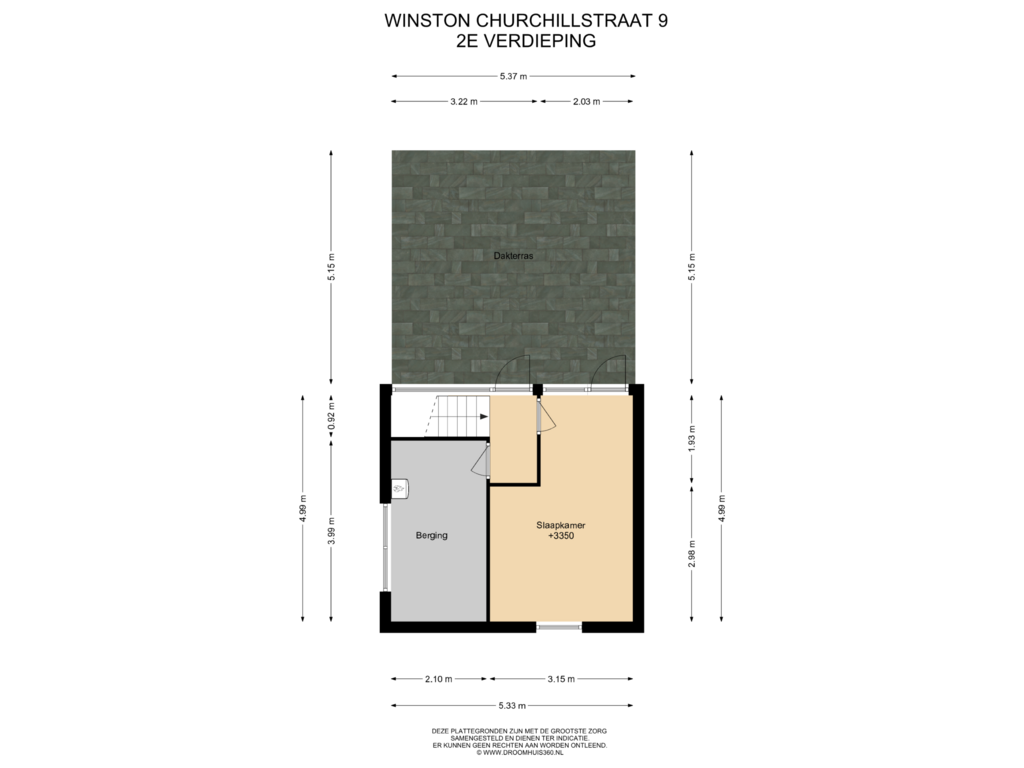 Bekijk plattegrond van 2E Verdieping van Winston Churchillstraat 9