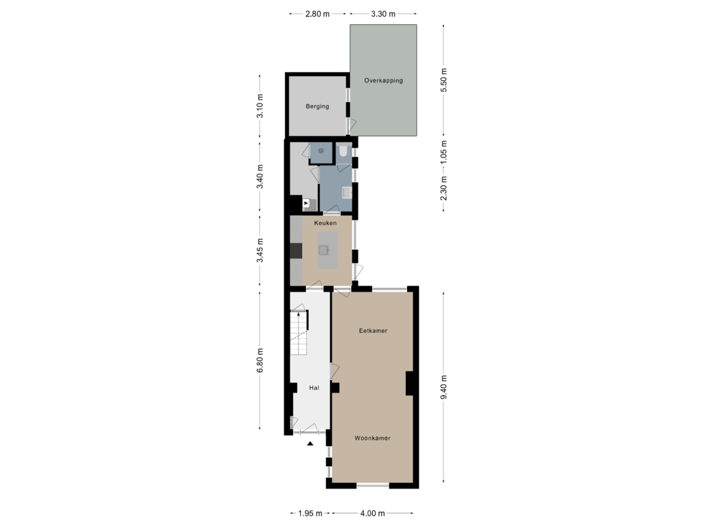 View floorplan of Begane grond of Drievogelstraat 36