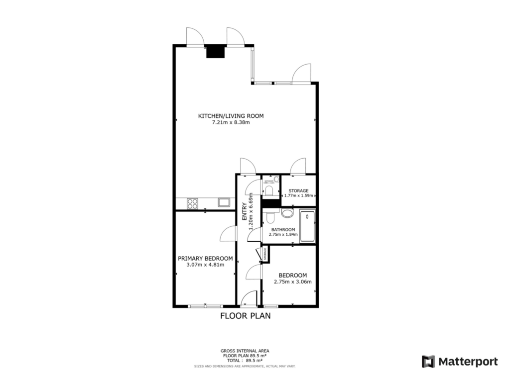 Bekijk plattegrond van Appartement van Evertsenstraat 8-A