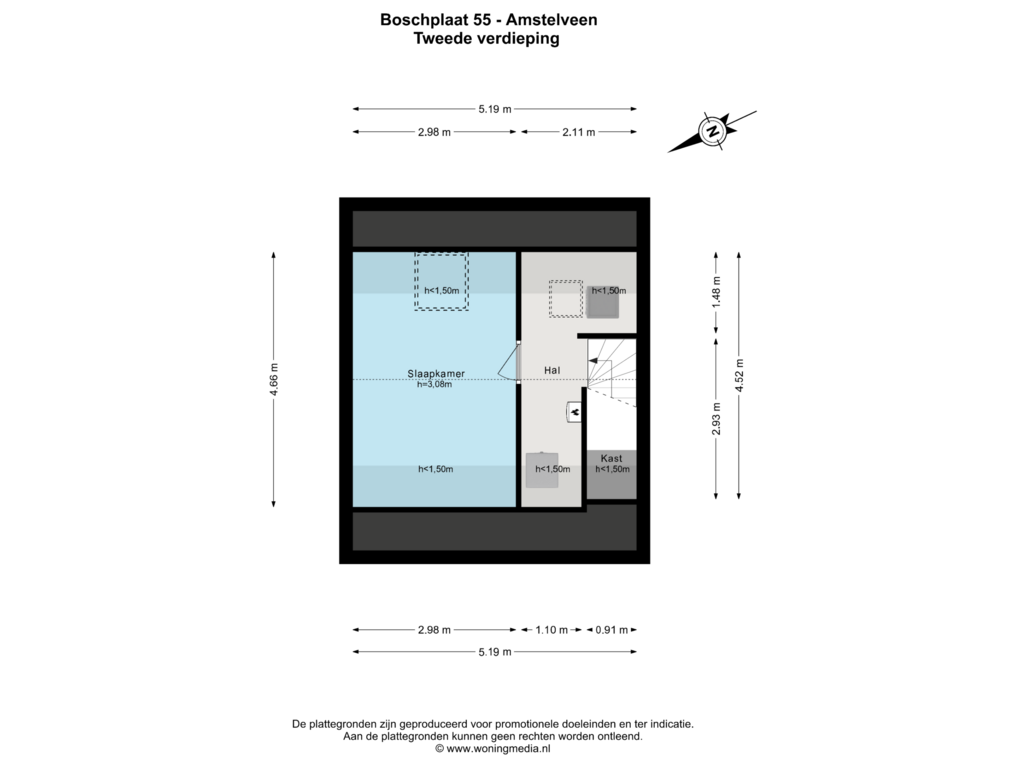 Bekijk plattegrond van 2e_verd van Boschplaat 55