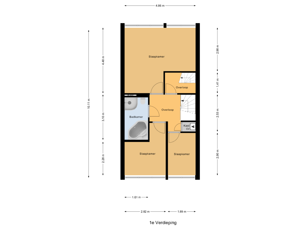 Bekijk plattegrond van 1e Verdieping van Eshof 15