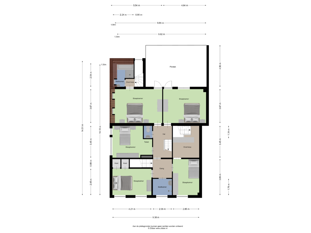 Bekijk plattegrond van Eerste Verdieping van Peperstraat 34