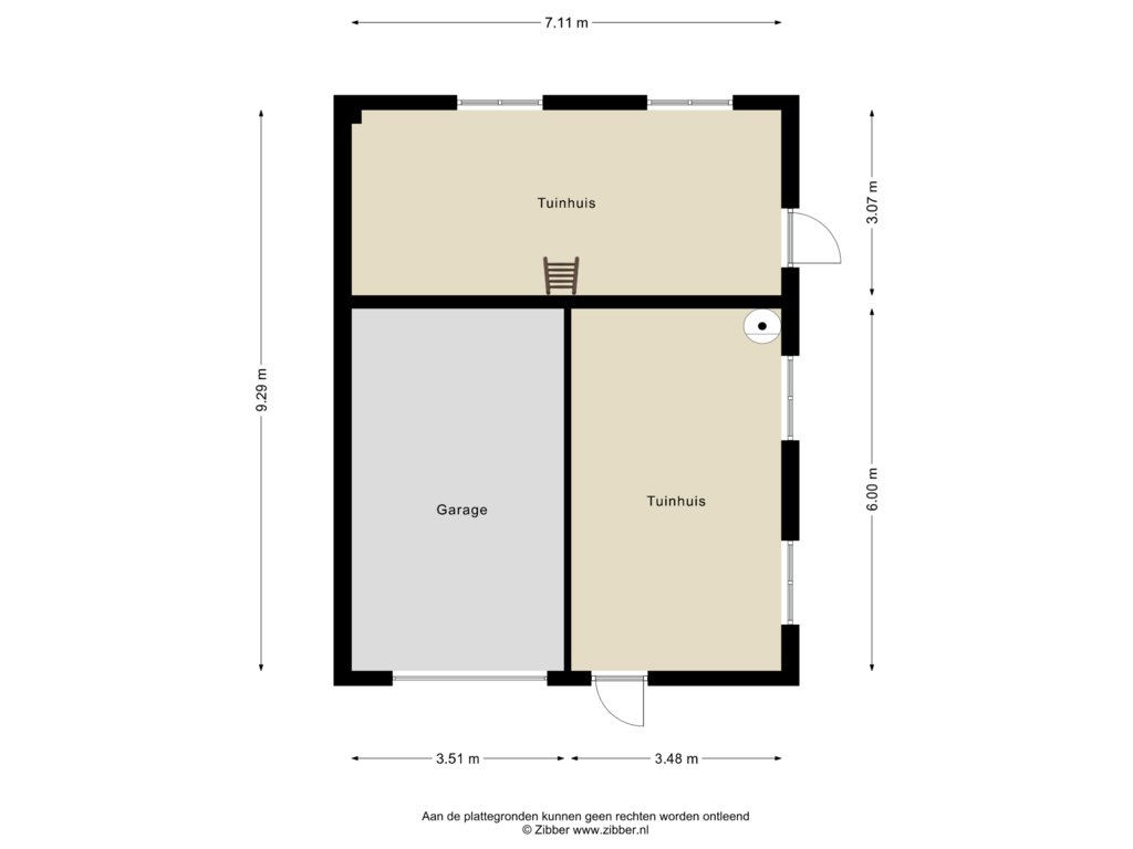 Bekijk plattegrond van Tuinhuis van Peperstraat 34