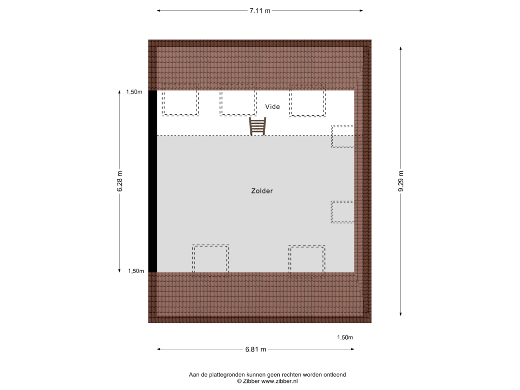 Bekijk plattegrond van Zolder van Peperstraat 34