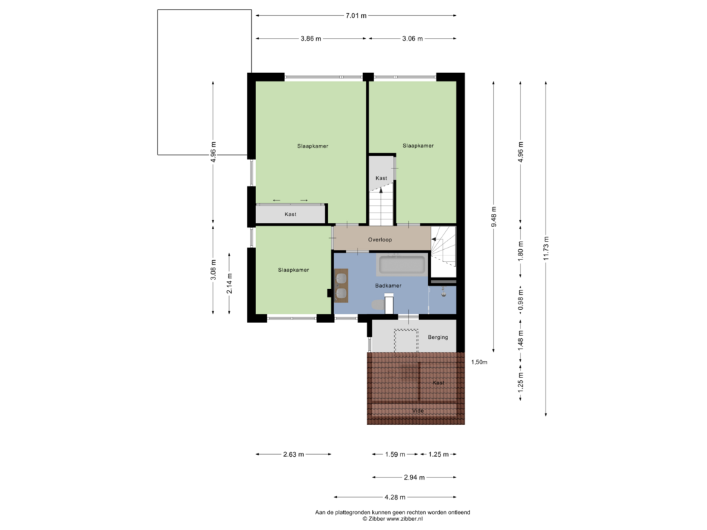 View floorplan of Eerste Verdieping of Drontermeer 109