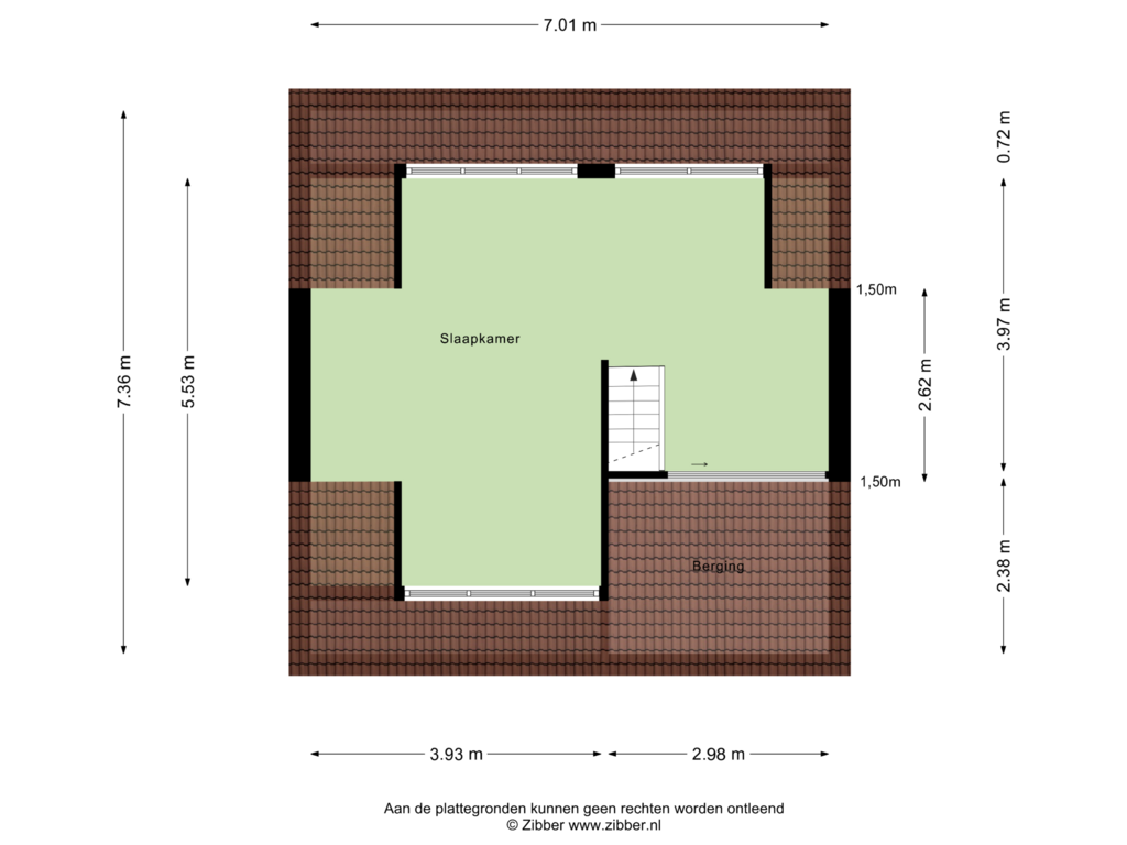 View floorplan of Tweede verdieping of Drontermeer 109