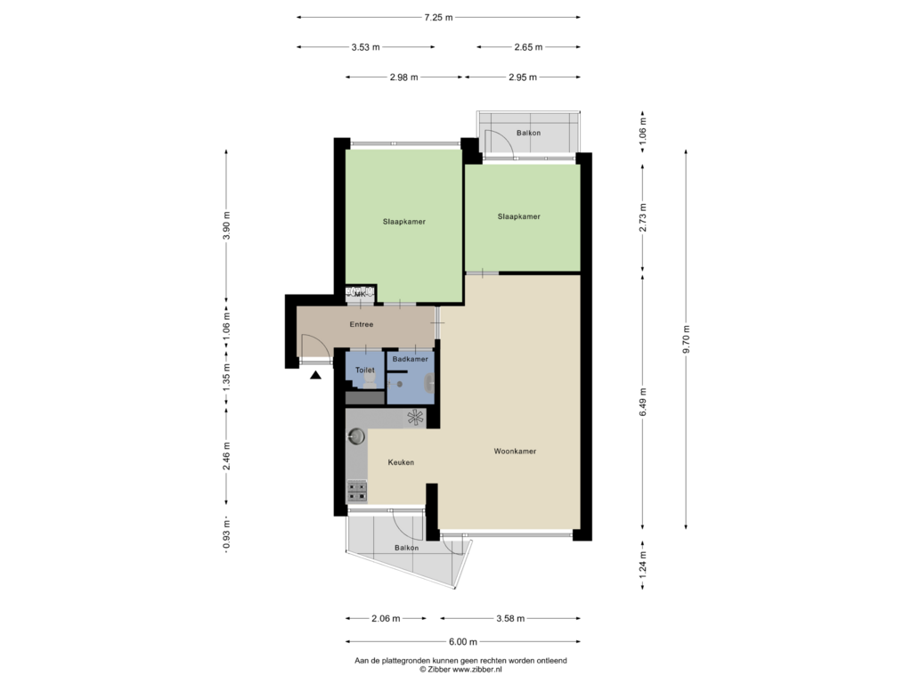 Bekijk plattegrond van Appartement van Westerstraat 81