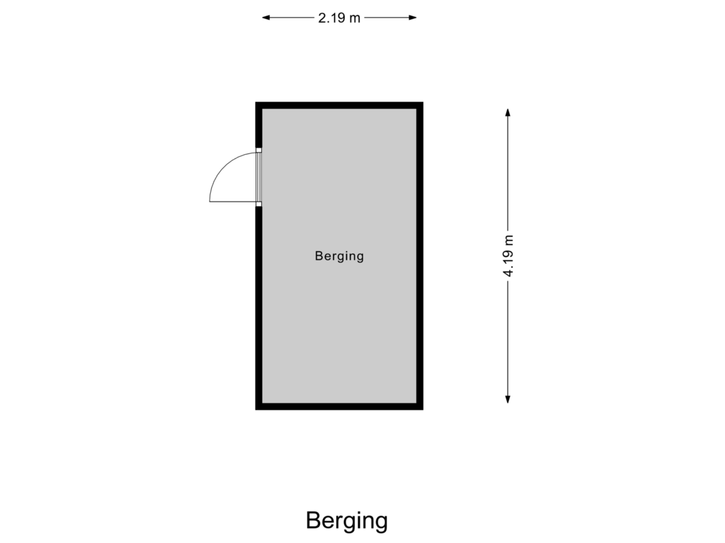 View floorplan of Berging of Mauritsstraat 34