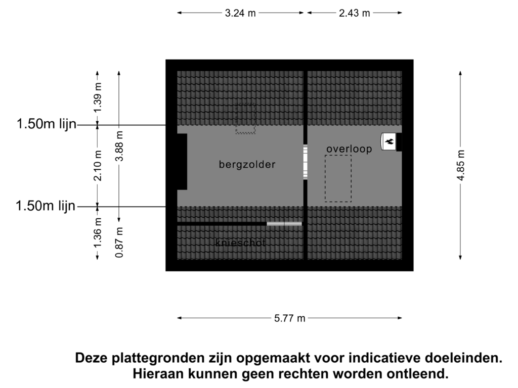 View floorplan of Zolder of Schuitvlotstraat 30