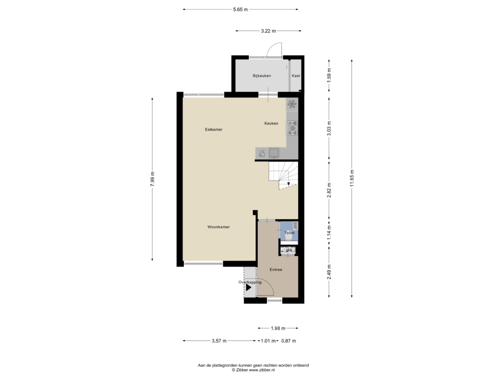 Bekijk plattegrond van Begane grond van Wassenbergstraat 29