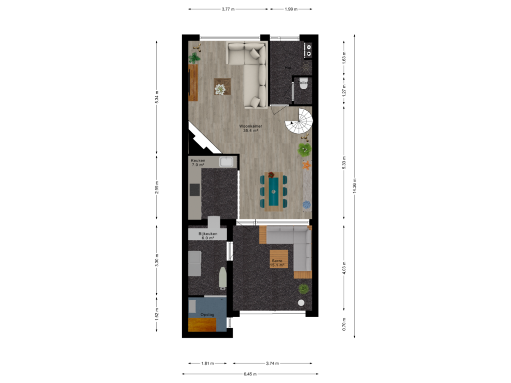 Bekijk plattegrond van First floor van Bokstraat 52