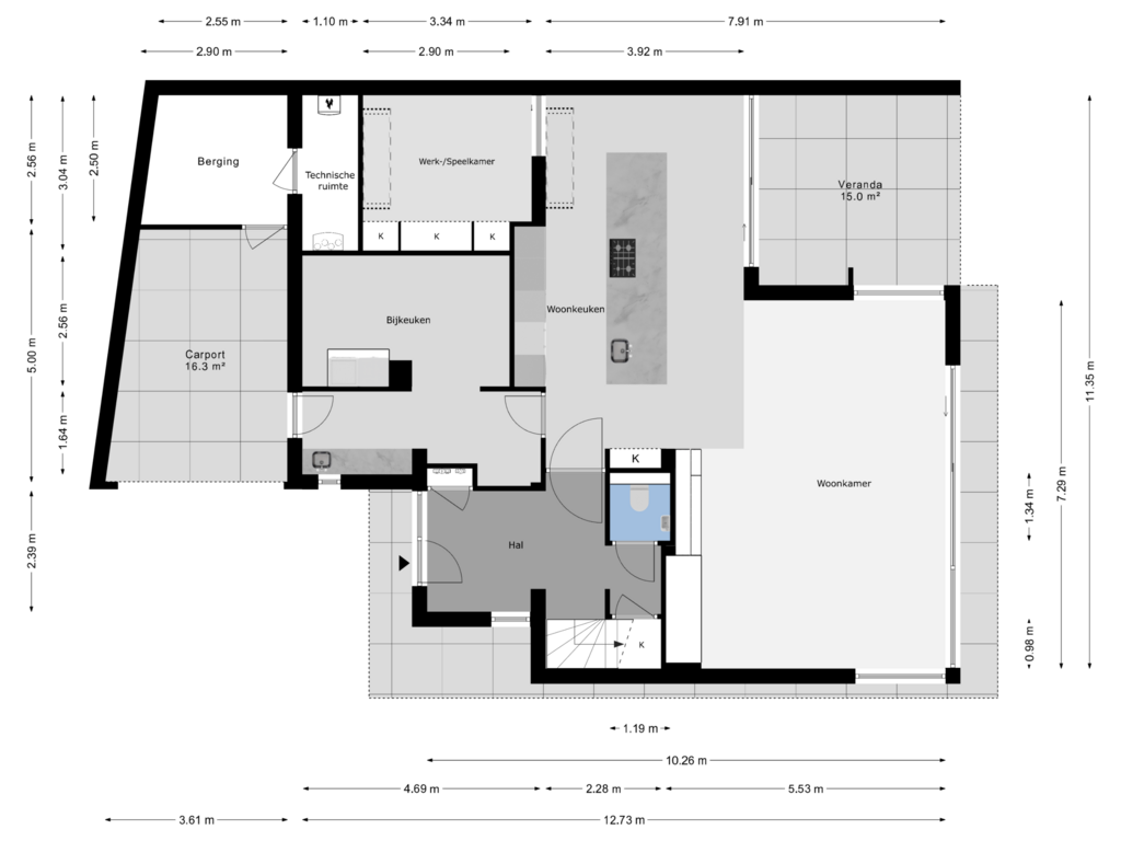 View floorplan of Begane Grond of Hoge Daalakker 27