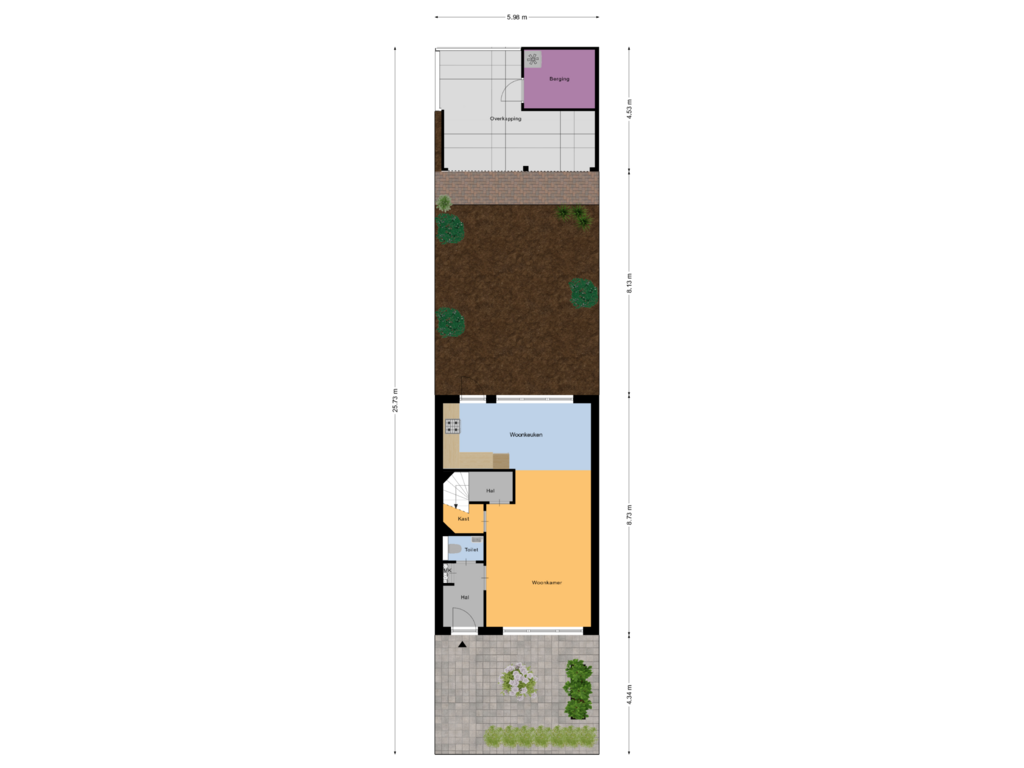 Bekijk plattegrond van Begane Grond Tuin van Bertus Aafjesboulevard 40