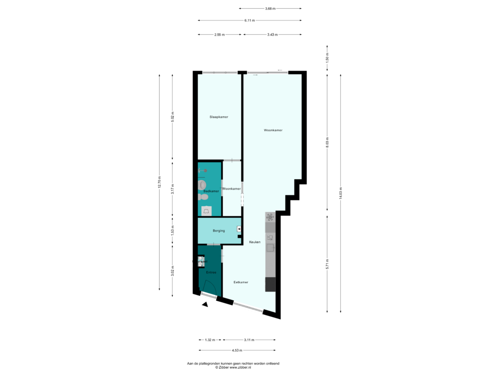 Bekijk plattegrond van Begane Grond van Haag en Veld 91-A