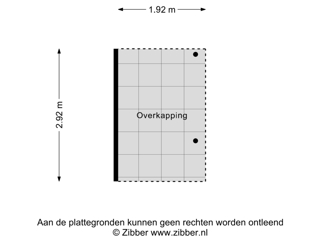 Bekijk plattegrond van Overkapping van Haag en Veld 91-A