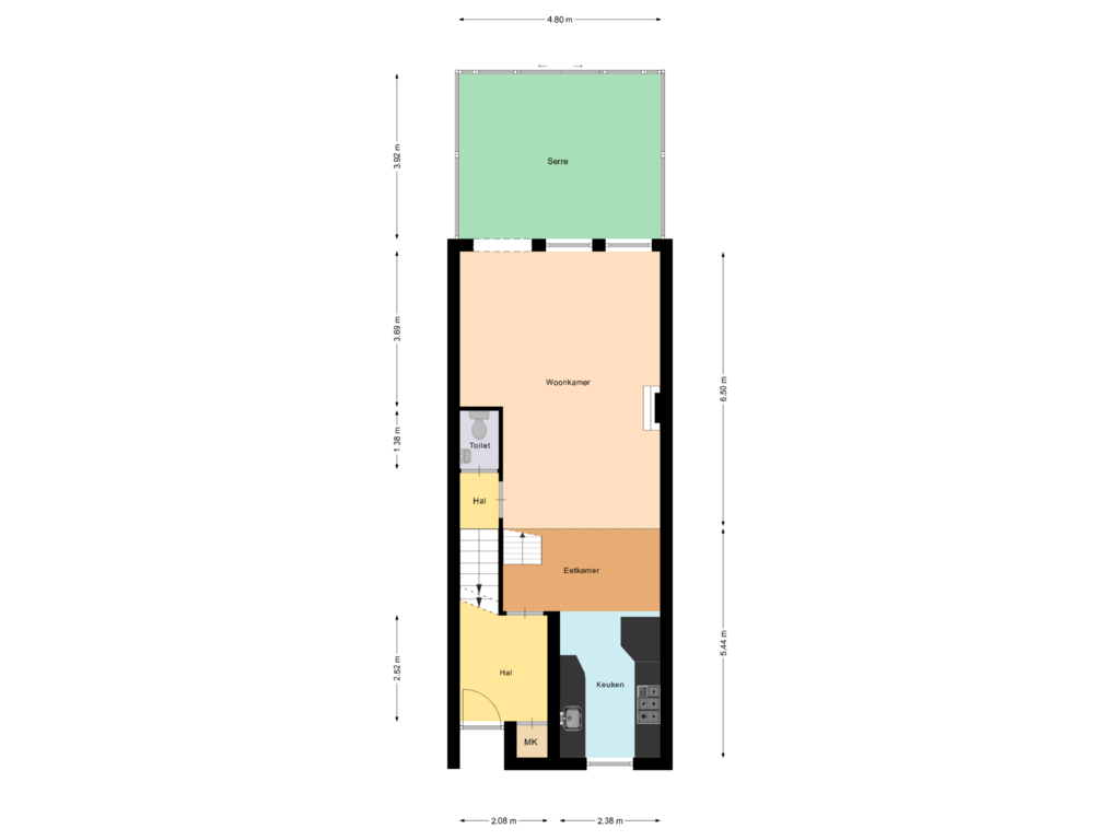 Bekijk plattegrond van First floor van Klompenstraat 9