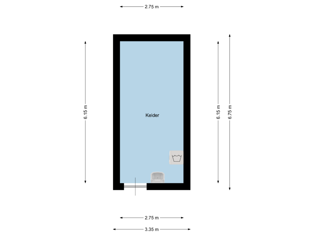 Bekijk plattegrond van Basement van Klompenstraat 9