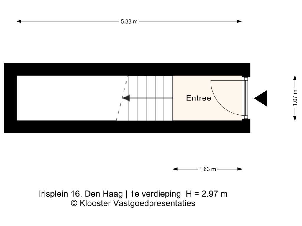 Bekijk plattegrond van 1e verdieping van Irisplein 16