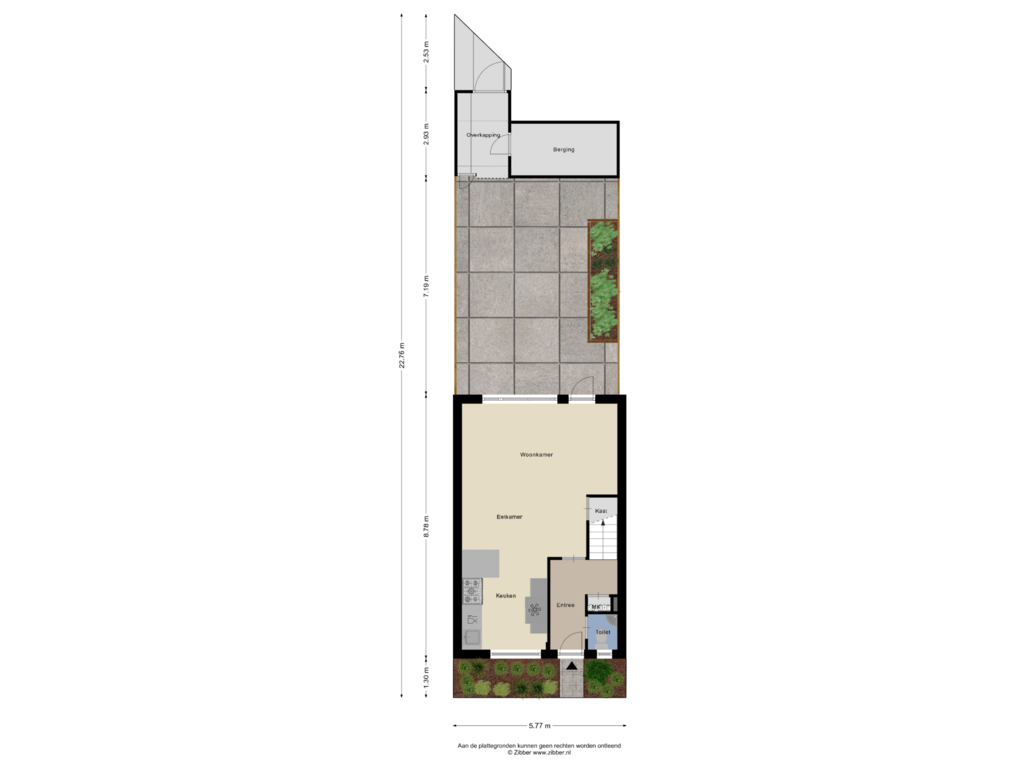 Bekijk plattegrond van Begane Grond Tuin van Klokkengieterstraat 13