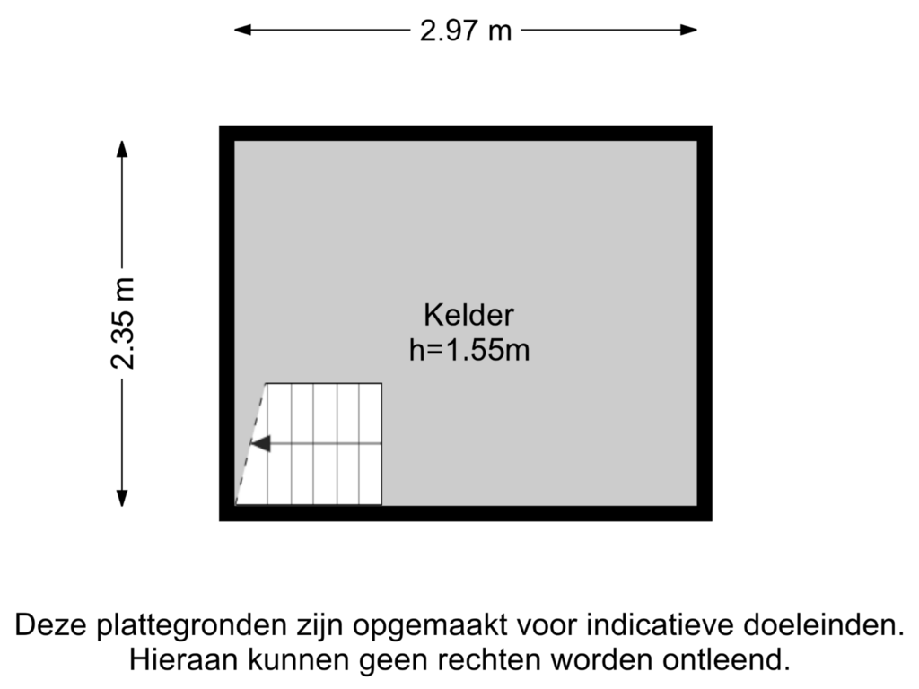 Bekijk plattegrond van Kelder van Kortedijkje 7