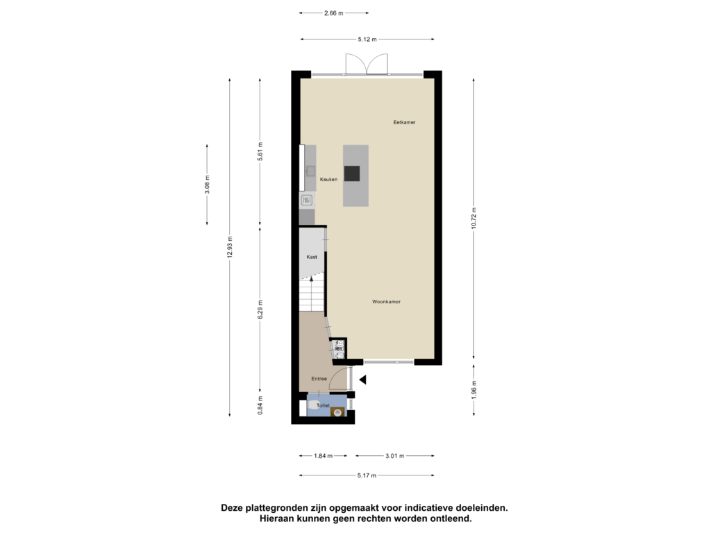 Bekijk plattegrond van Begane Grond van De Hil 6