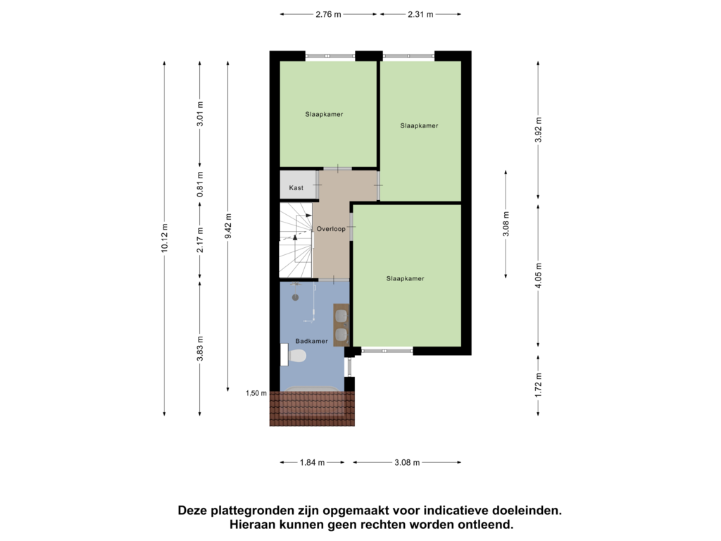 Bekijk plattegrond van Eerste Verdieping van De Hil 6