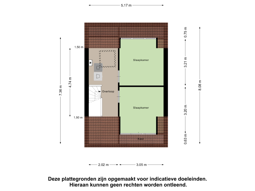 Bekijk plattegrond van Tweede Verdieping van De Hil 6