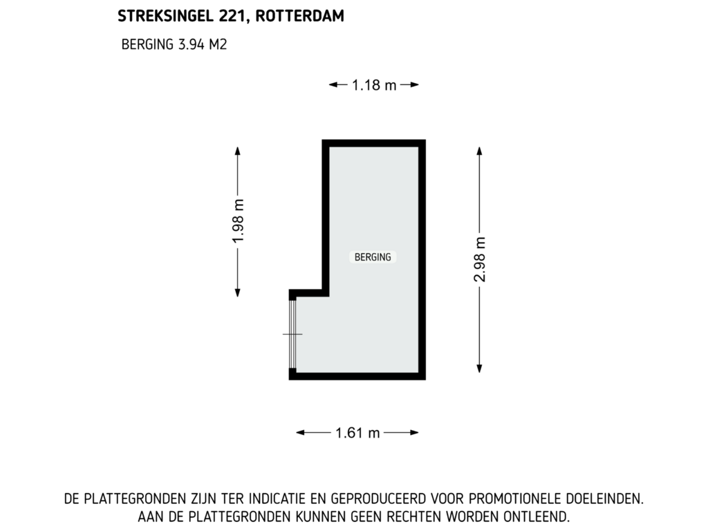 View floorplan of berging of Streksingel 221