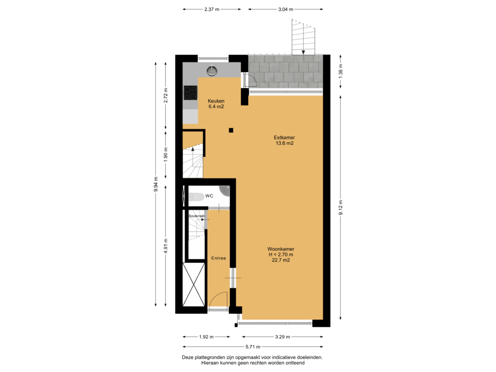 View floorplan of Begane Grond of Zestienhovensekade 343