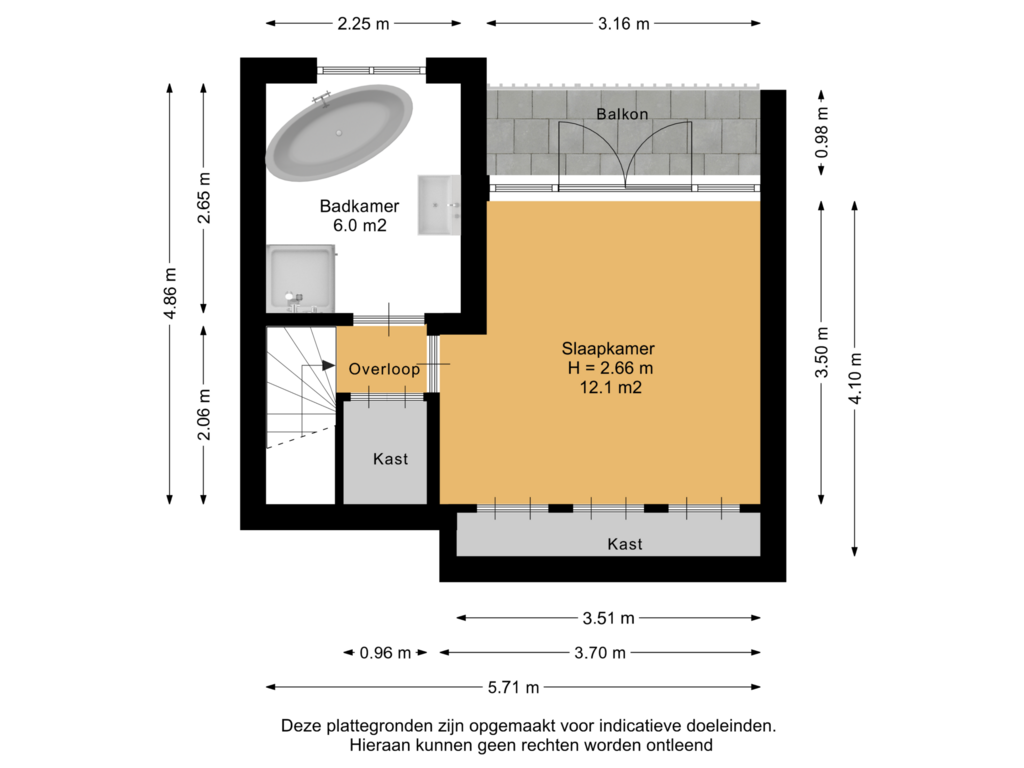 View floorplan of 1e Verdieping of Zestienhovensekade 343