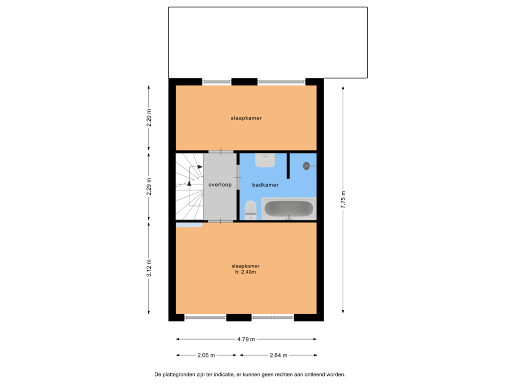 Bekijk plattegrond van 1e verdieping van Vinkenbroek 89