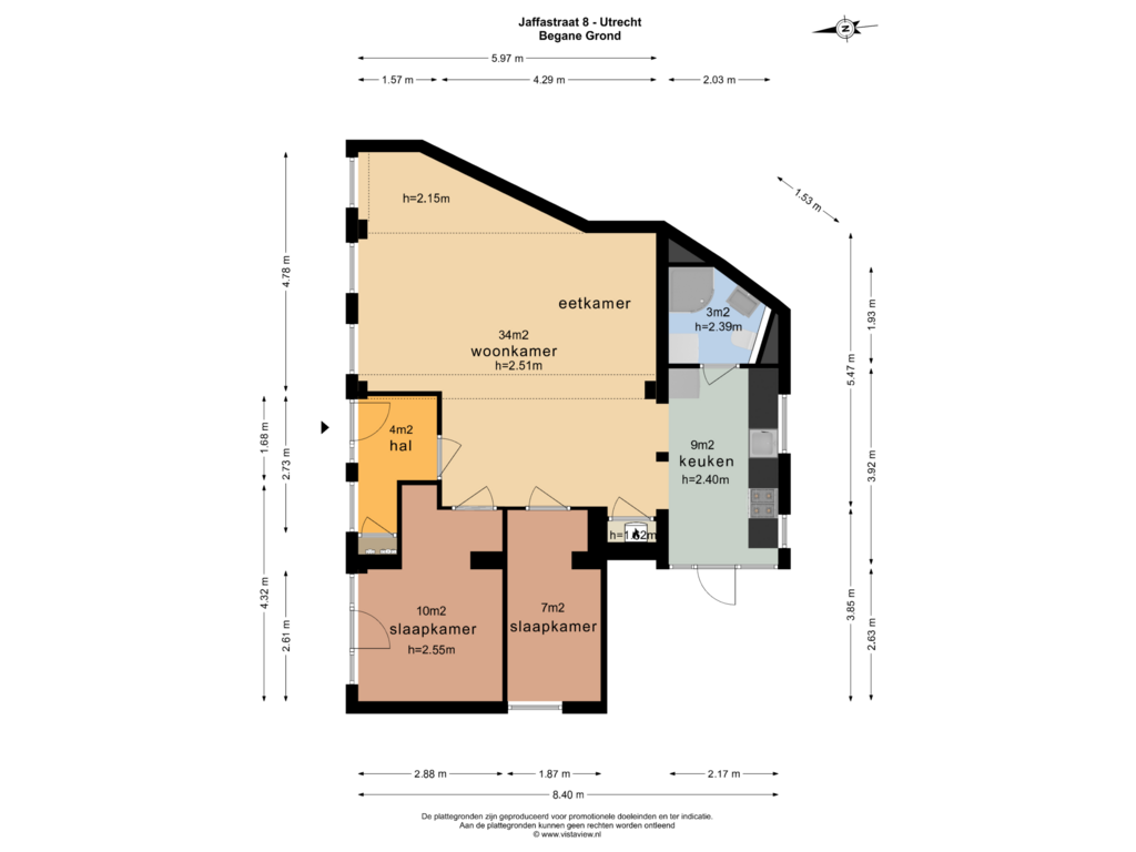 Bekijk plattegrond van Begane Grond van Jaffastraat 8