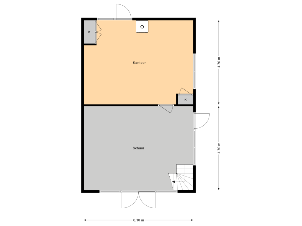 Bekijk plattegrond van Schuur van Pruisische Veldweg 92