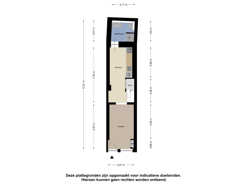 Bekijk plattegrond van Begane Grond van Westvoorstraat 13