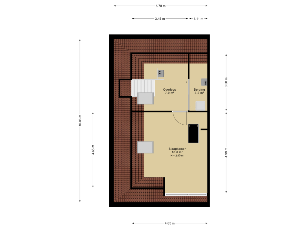 Bekijk plattegrond van 2e verdieping van Caro van Eyckweg 9