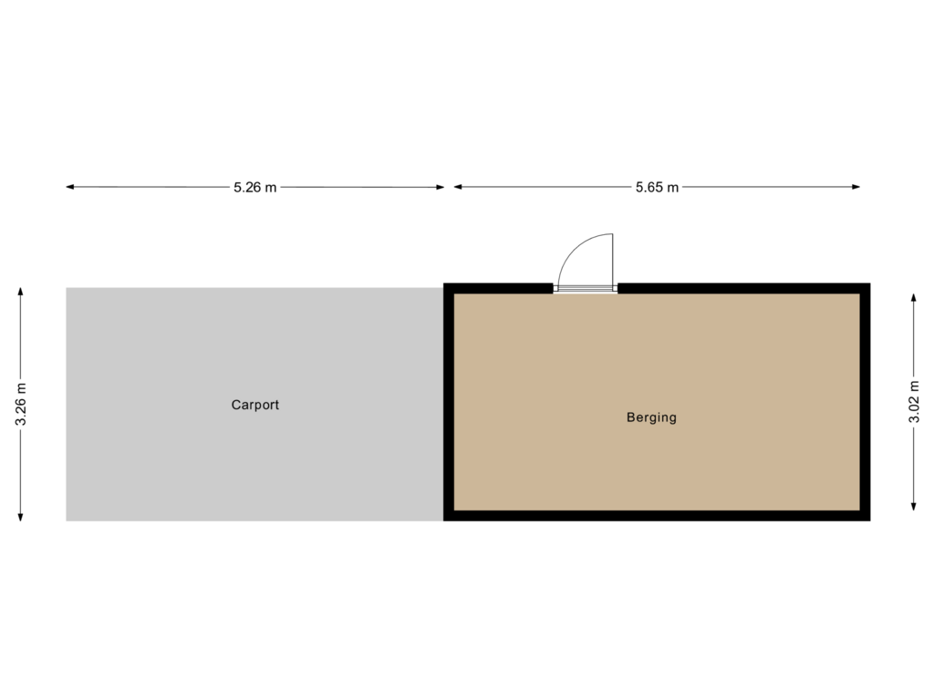 View floorplan of Berging of Brouwershof 2