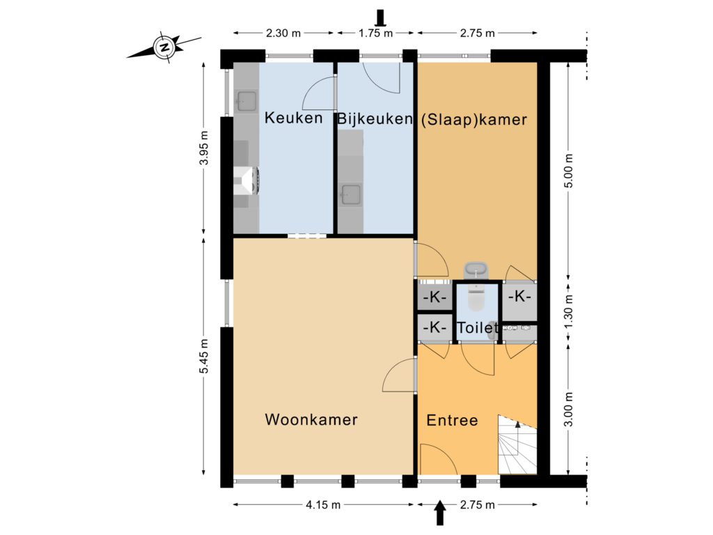 Bekijk plattegrond van Begane grond van De Terp 1