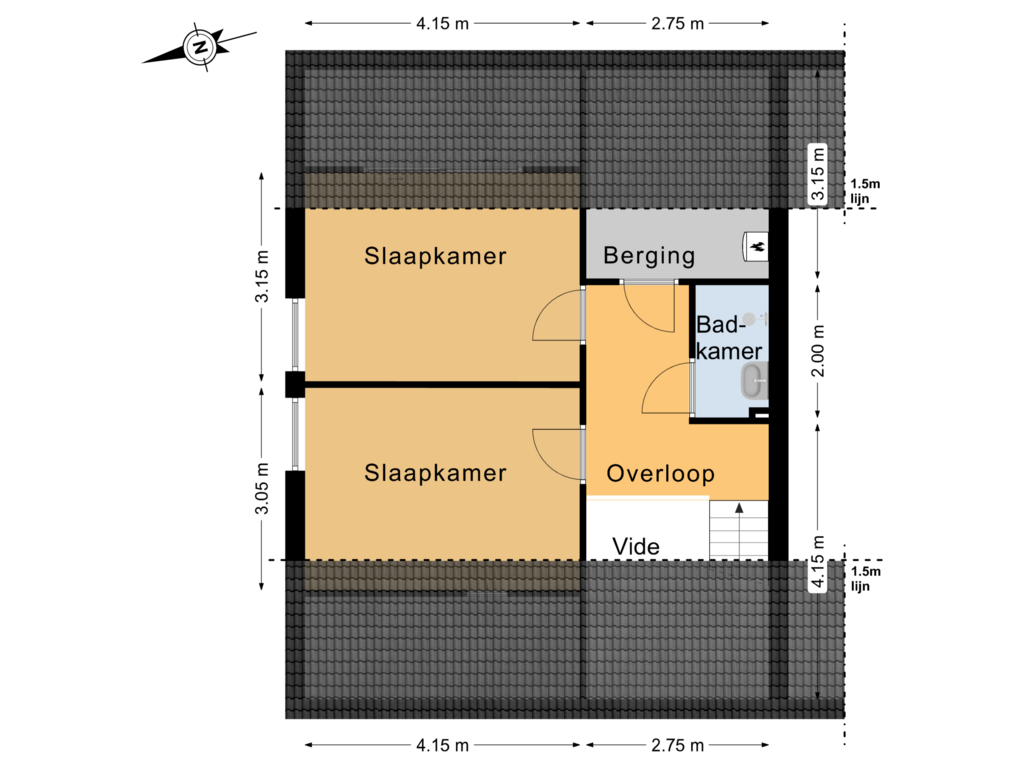 Bekijk plattegrond van 1e Verdieping van De Terp 1