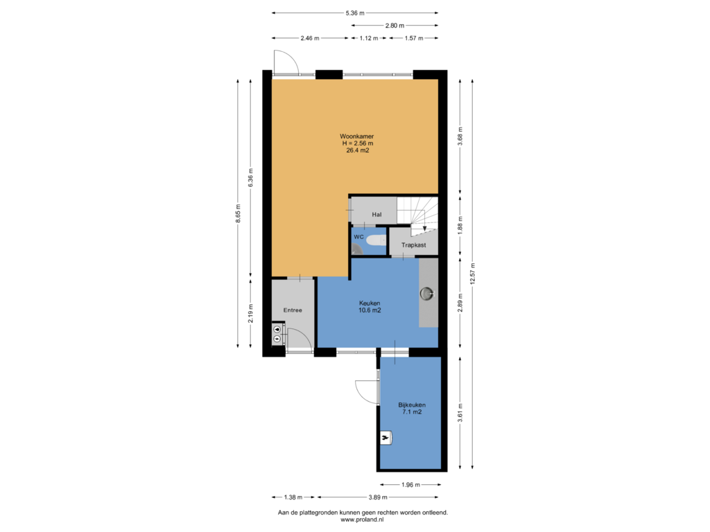 View floorplan of Begane Grond of Beslingastate 14