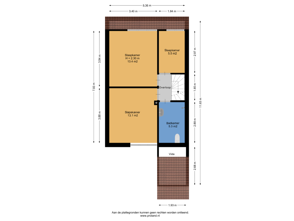 View floorplan of 1e Verdieping of Beslingastate 14